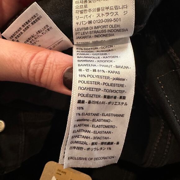 Levi’s 721 Utility High Rise Skinny Jeans Women’s 28x28 Black Stretch New - Picture 6 of 8